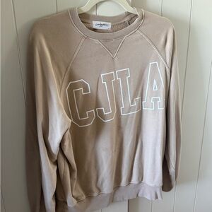 Carly Jean Los Angeles Tan Crewneck